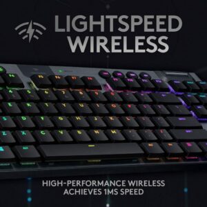 Logitech G915 TKL Tenkeyless Lightspeed Wireless RGB Mechanical Gaming Keyboard, Low Profile Switch Options