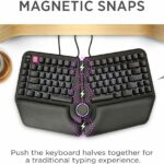 Cloud Nine ErgoTKL - Ergonomic Tenkeyless Mechanical Keyboard for PC, Cherry MX Blue, TKL RGB Backlit Ergo Split Key Board